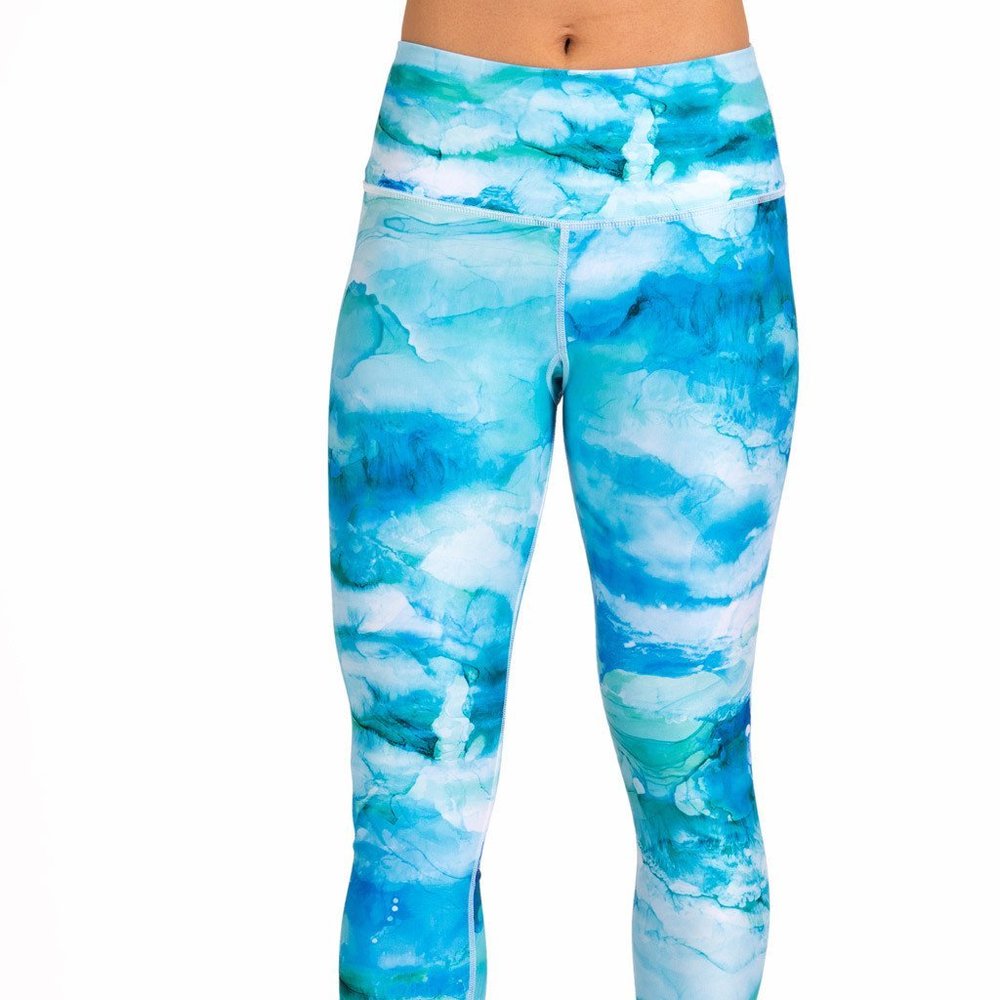 EUC Size 6 My Inner Fire Ocean Dream Leggings Yoga - Picture 4 of 4